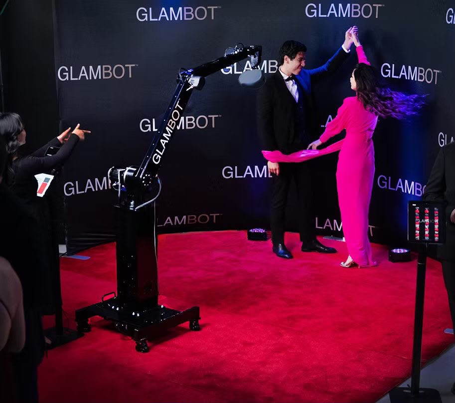 Glambot capturing wedding guests